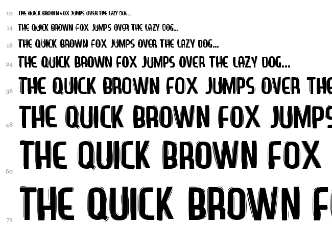 Lazy Sans font waterfall